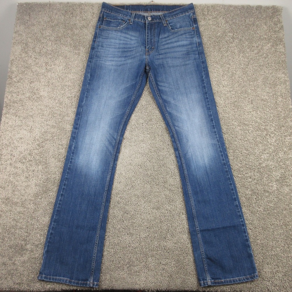 Levis Jeans Mens 34x36 Blue 527 Slim Bootcut Western Cowboy Faded Denim Pants